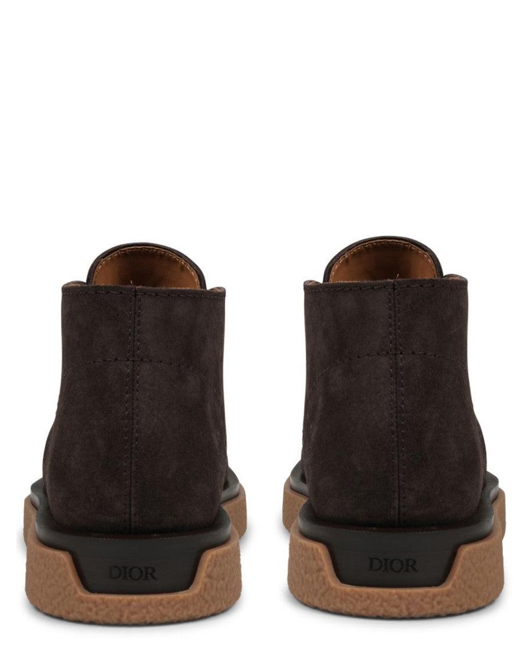 Dior Brown Dior Suede Boots for men