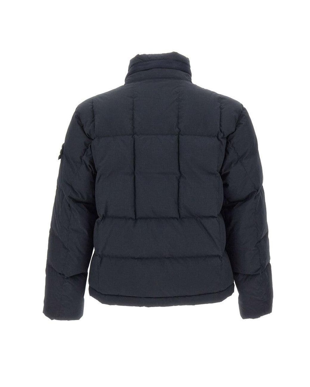 Stone Island Blue Quilted Down Jacket for men