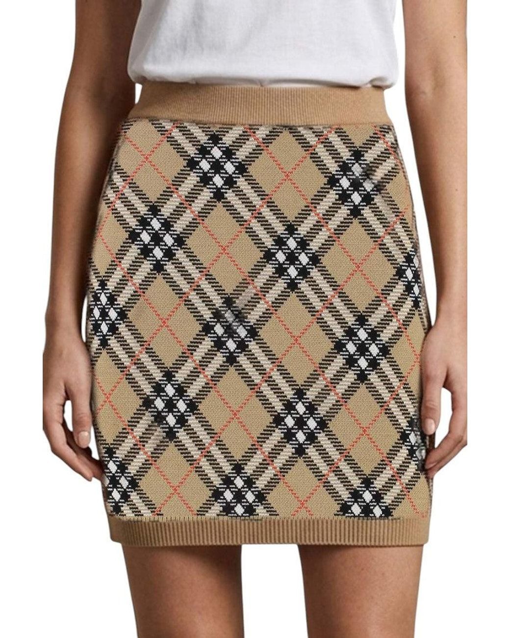 Burberry Multicolor Checks Mini Skirt