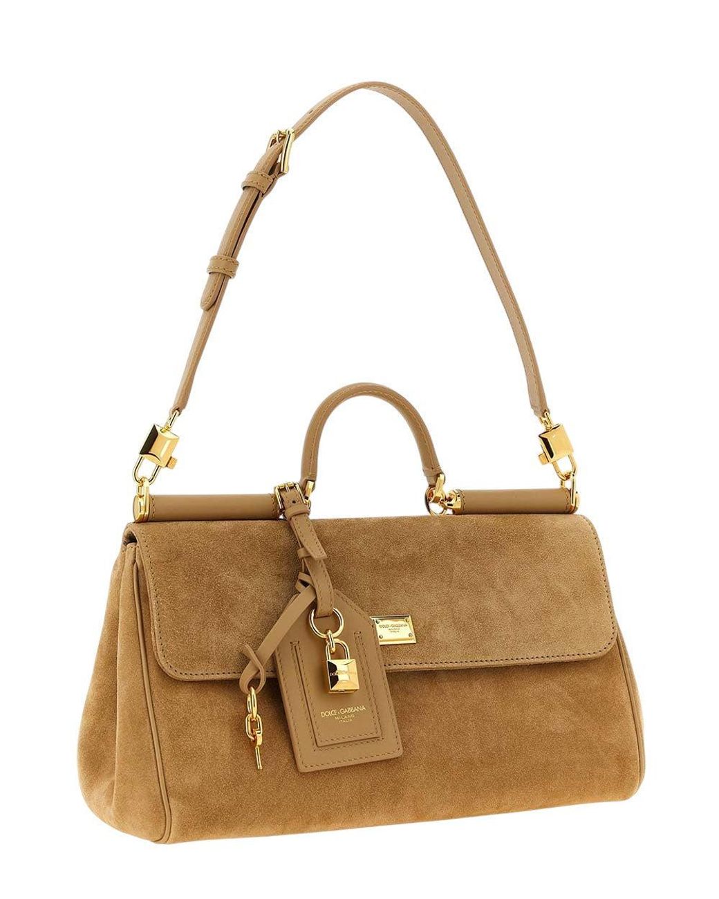 Dolce & Gabbana Brown My Sicily Medium Satchel