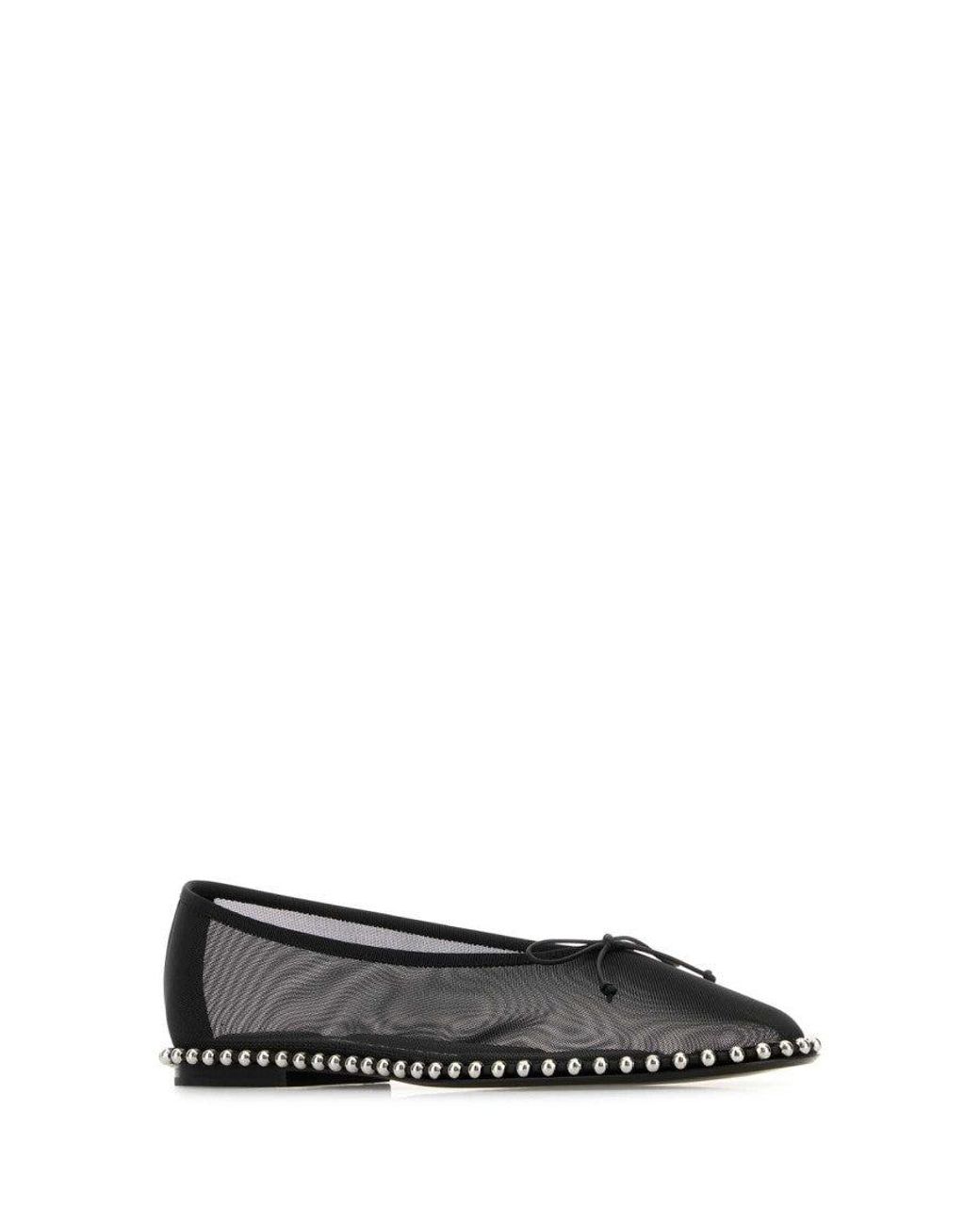 Alexander Wang Black Mesh Ballet Flats