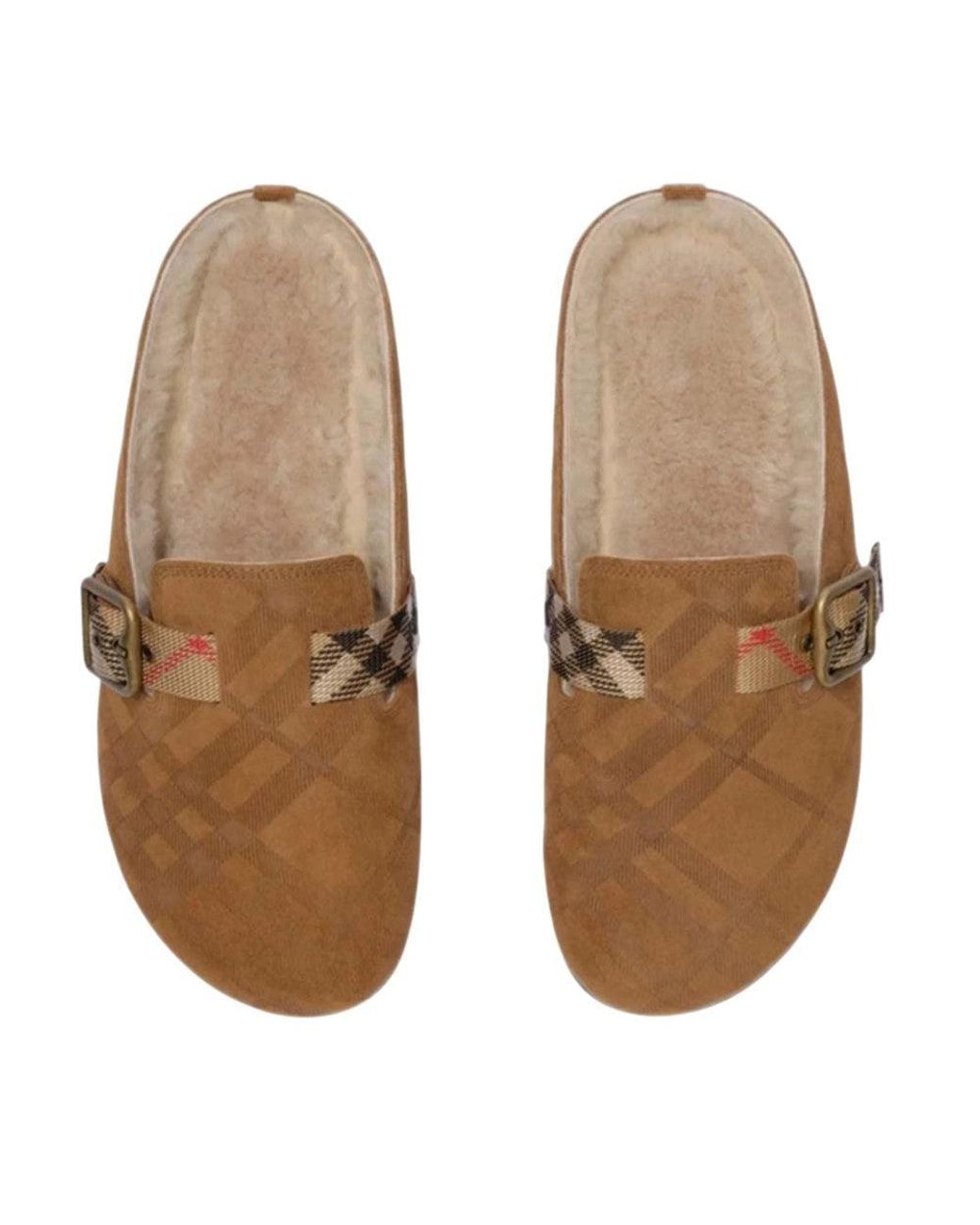 Burberry Brown Checks Urchin Slides
