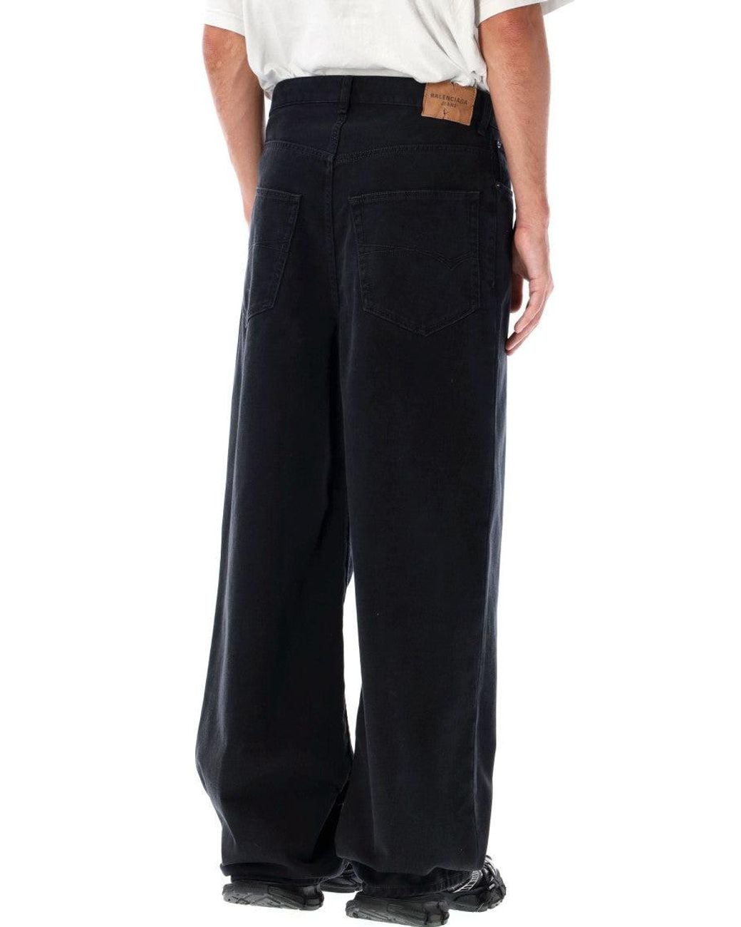Balenciaga Black Loose Cut Baggy Jeans for men