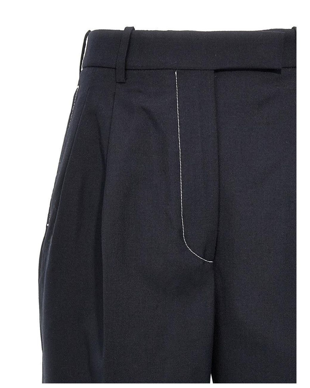 Thom Browne Blue High Waisted Double Pleat Trou