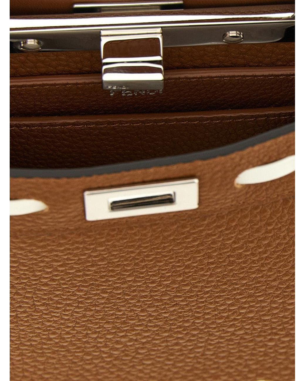 Fendi Brown Peekaboo Iseeu Mini Satchel