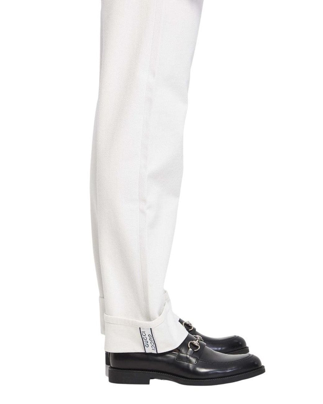 Gucci White Mid Rise Jeans for men