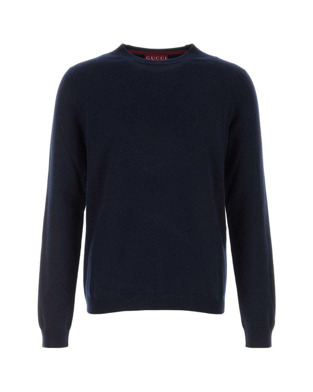 Gucci Blue Solid Sweater for men