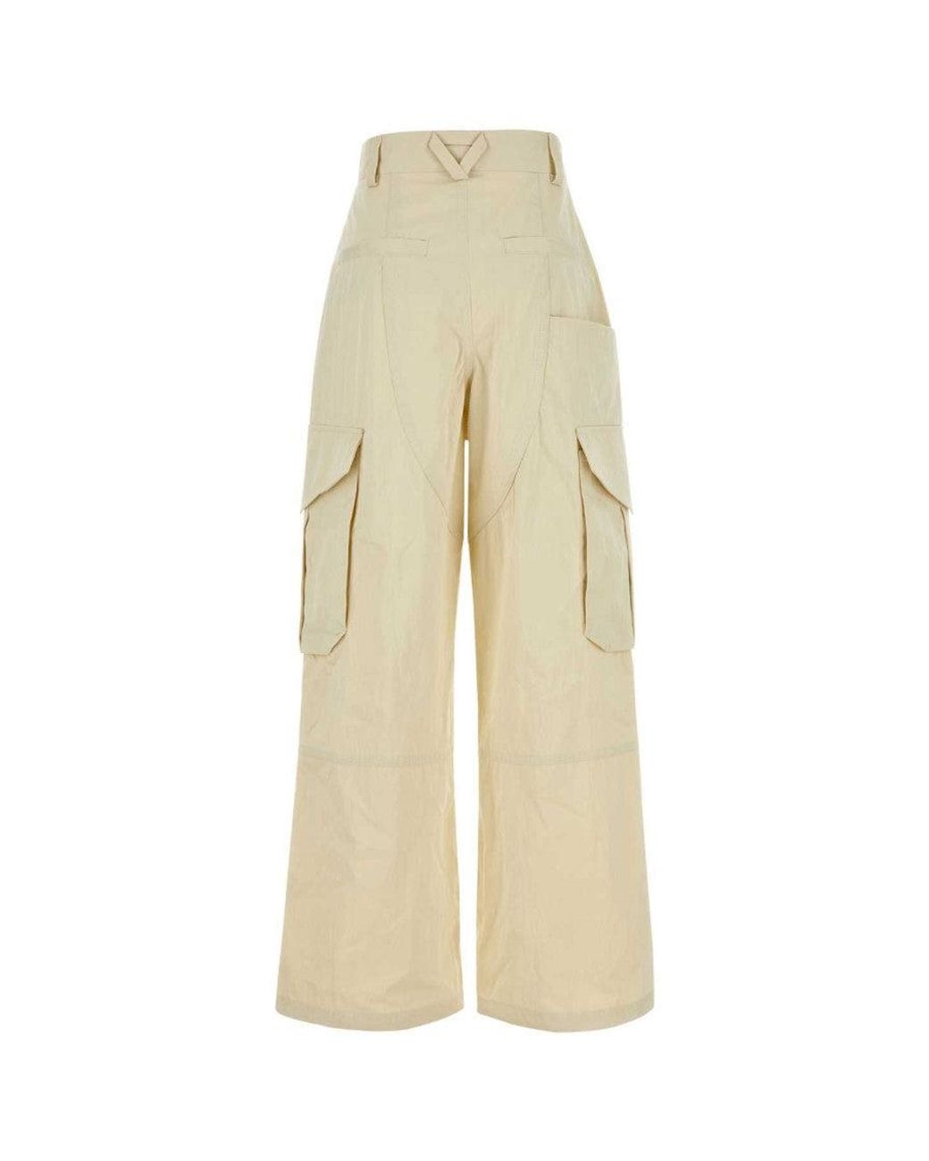 Bottega Veneta White Wide Leg Cargo Pant