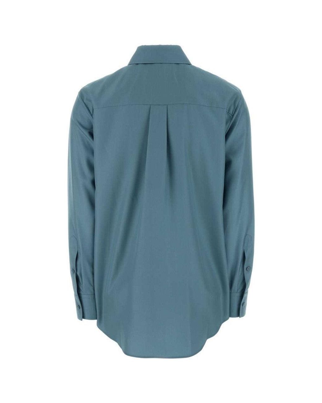 Fendi Blue Regular Solid Shirt