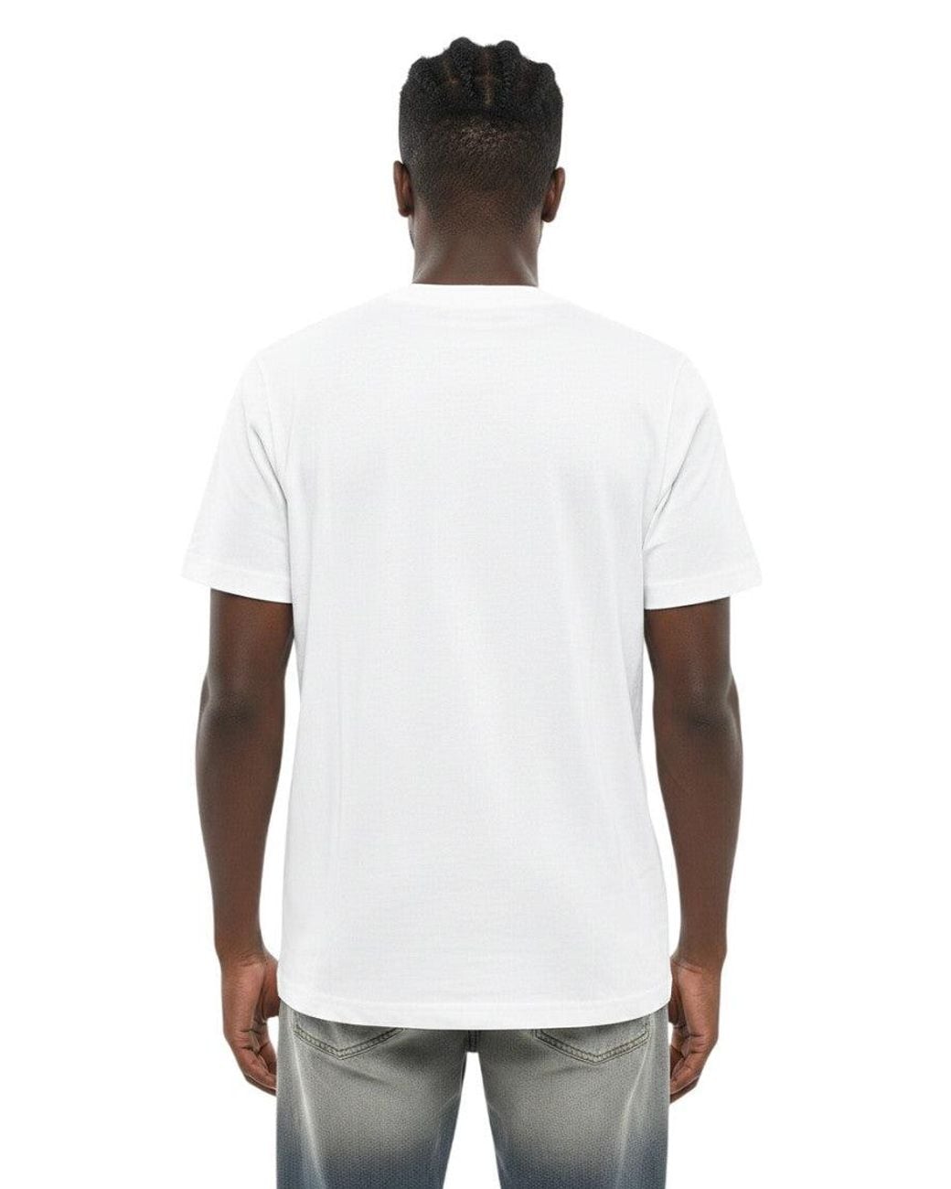 DIESEL White Graphic Logo T-Shirt for men