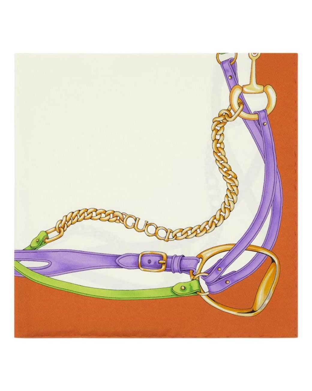 Gucci Metallic Printed Scarf