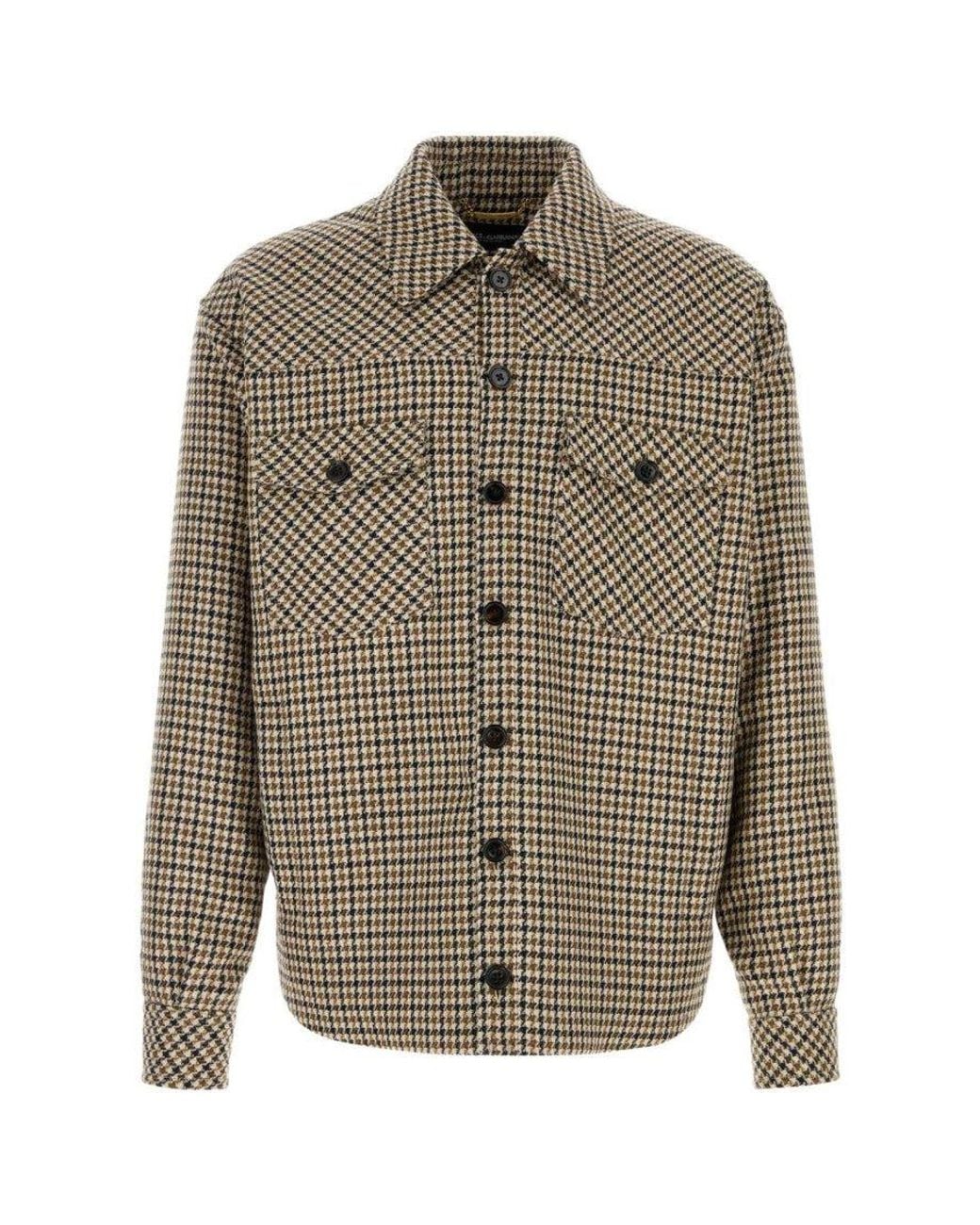 Dolce & Gabbana Gray Houndstooth Jacket for men