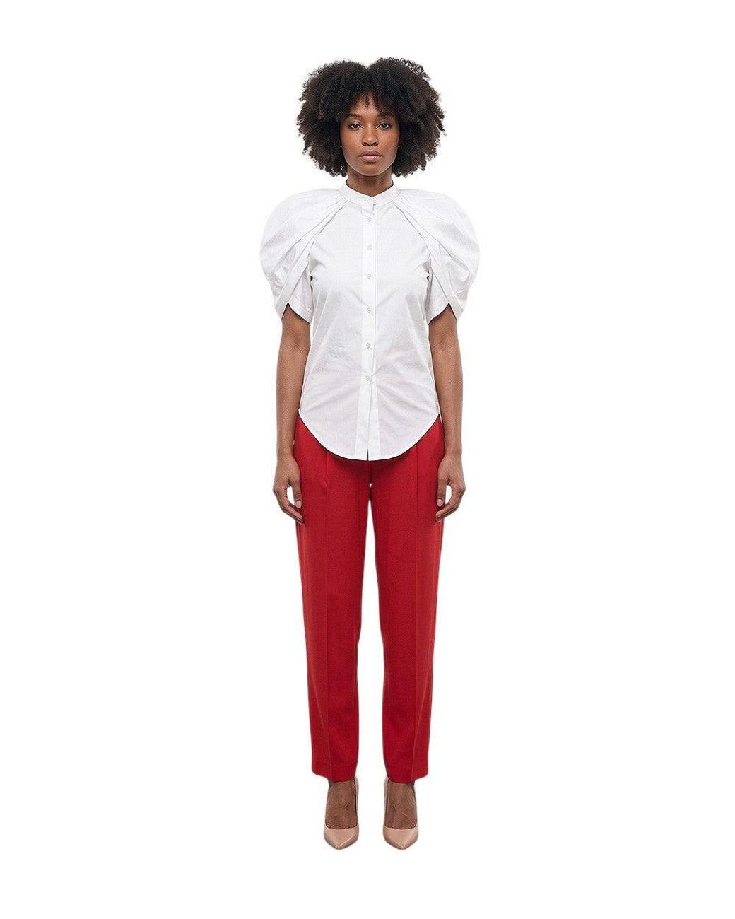 Stella McCartney Red Regular Solid Shirt