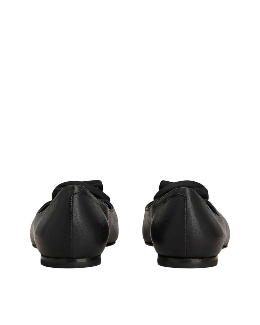 Roger Vivier Black Leather Ballet Flats