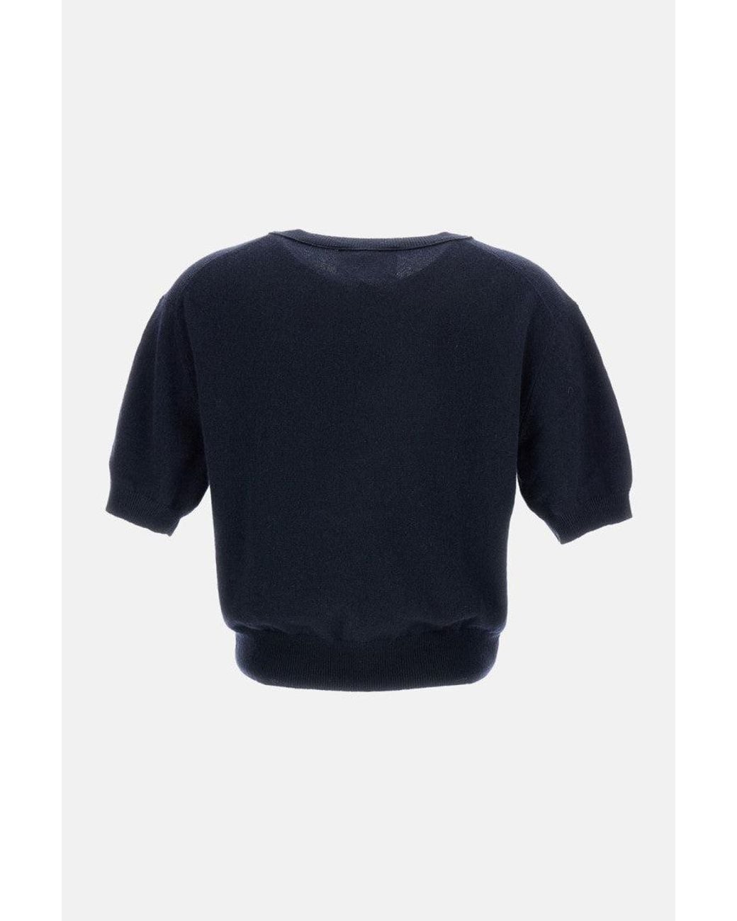Lisa Yang Blue Dark Crewneck Sweater