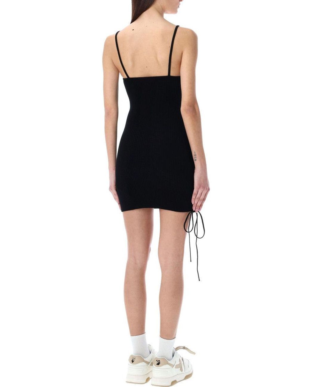Off-White c/o Virgil Abloh Black V Neck Mini Dress