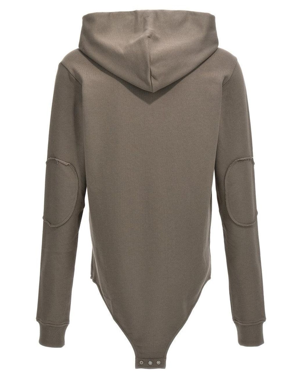 Rick Owens Gray Champion X Hooded Bodysuit for men