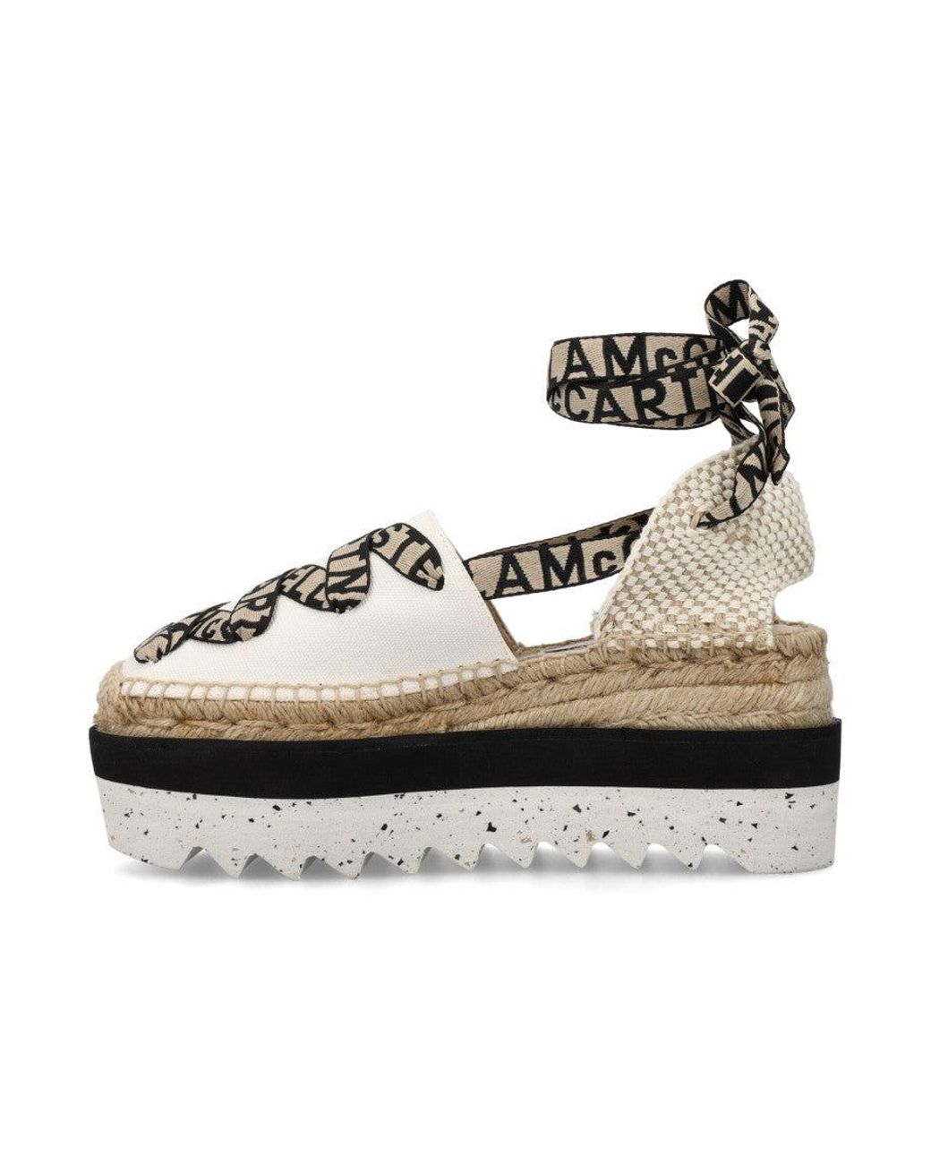 Stella McCartney Metallic Round Toe Espadrilles