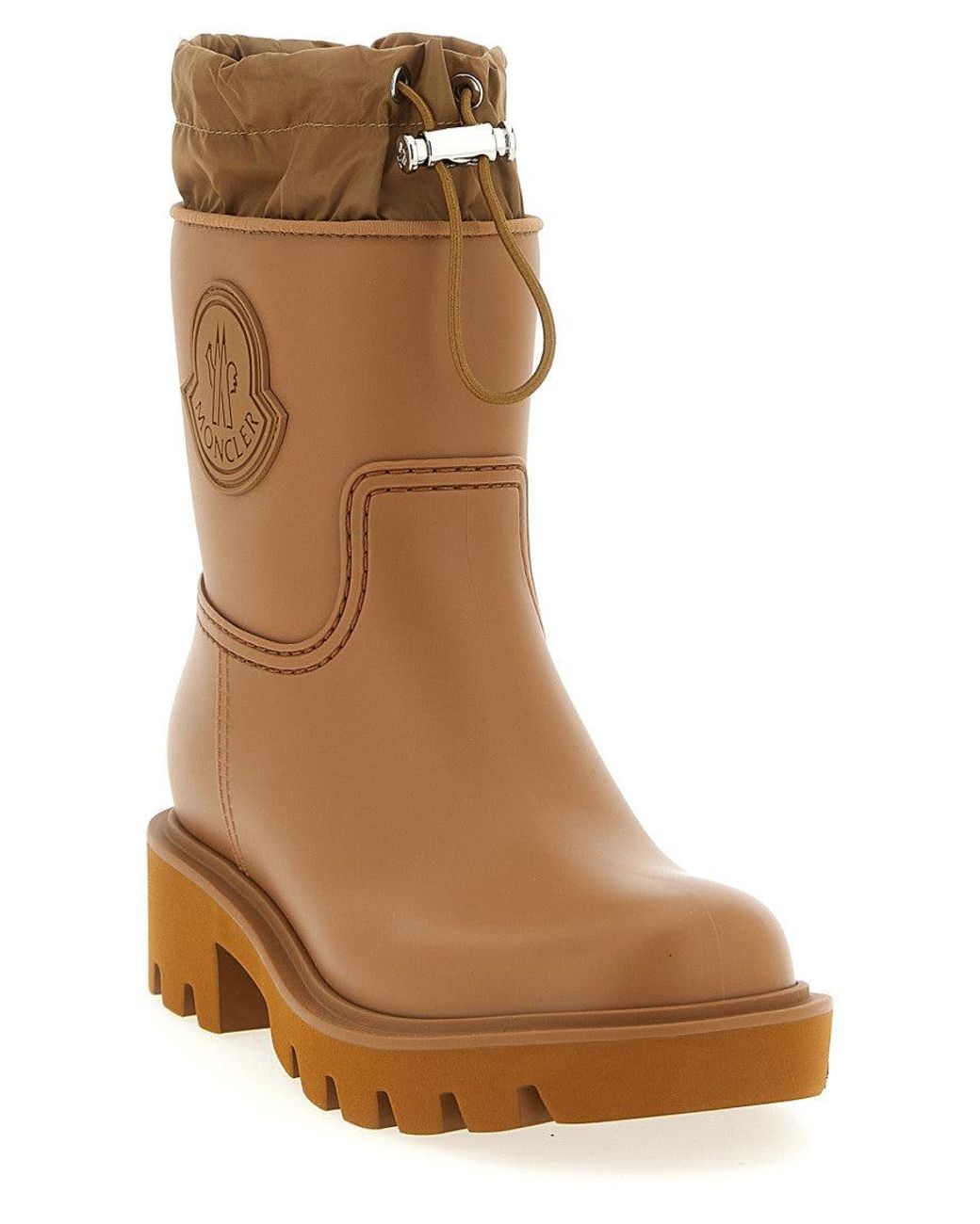 Moncler Brown 'Kickstream' Rain Boots