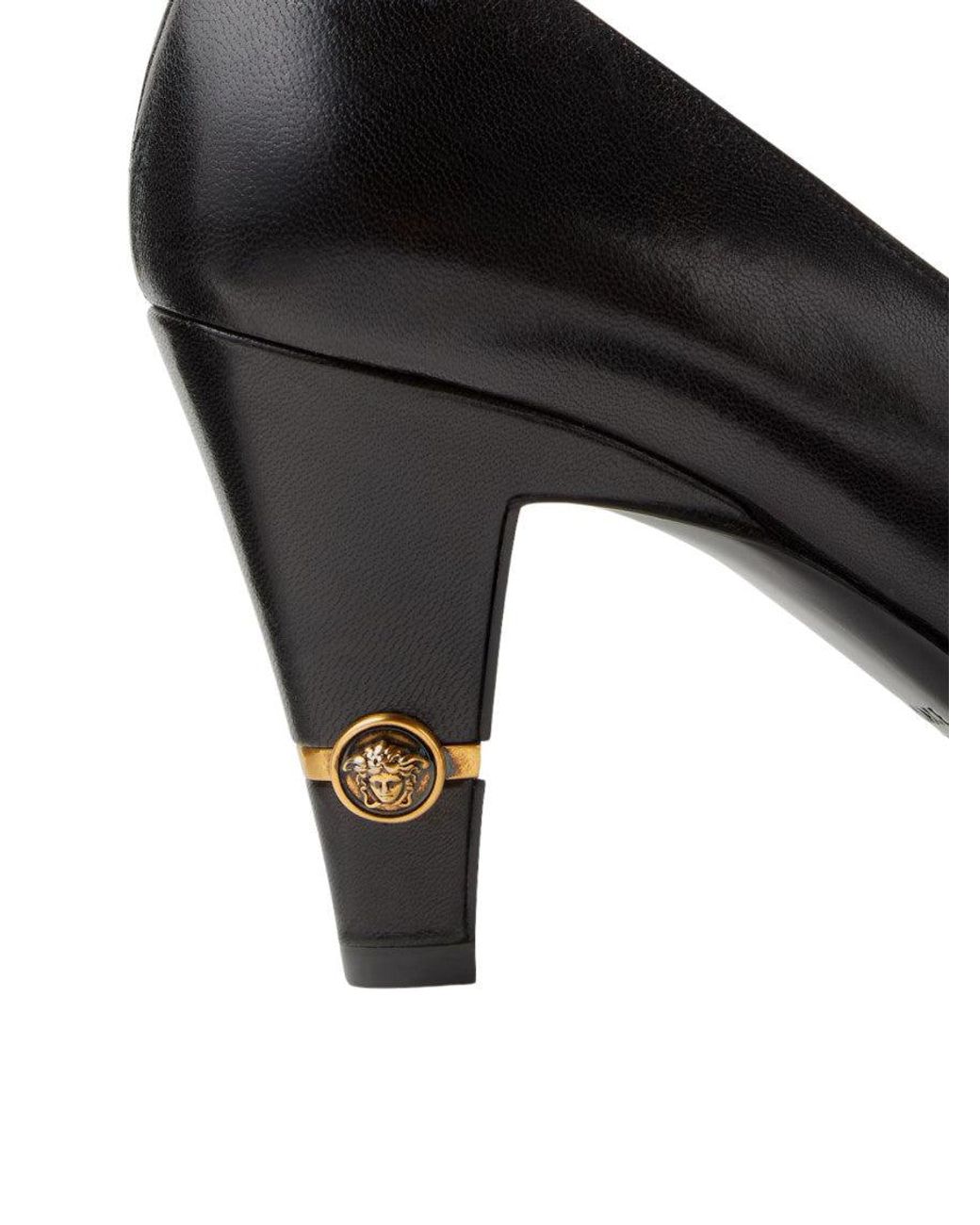 Versace Black Stylish High Heel Shoes For