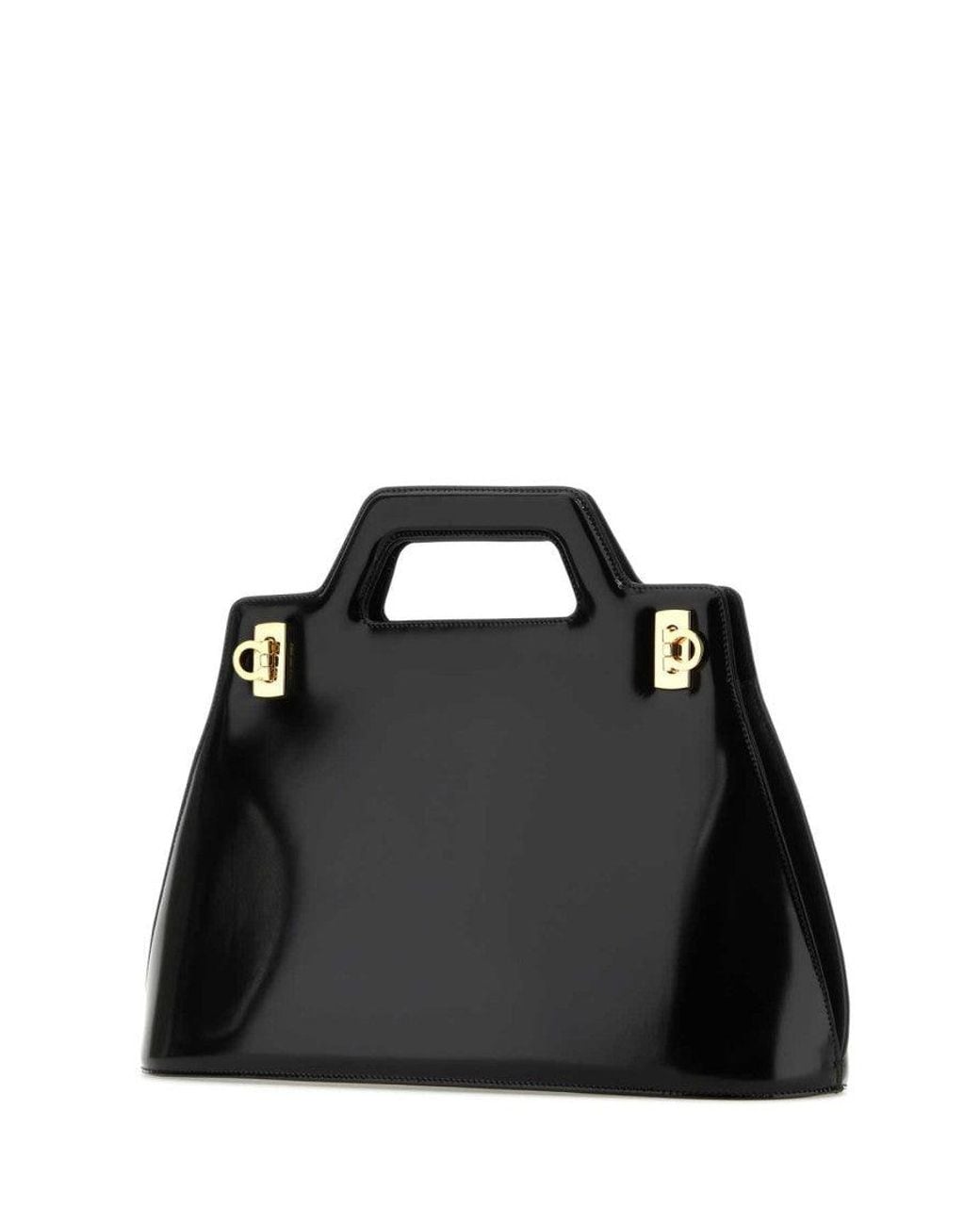 Ferragamo Black Wanda Satchel Bag