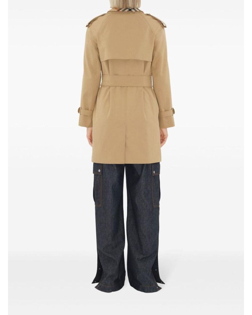 Burberry Natural Vintage Check Cotton Trench Coat