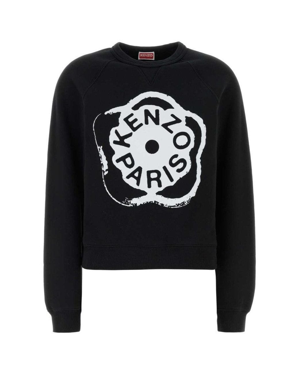 KENZO Black Crew Neck Logo Print Sweatshirt