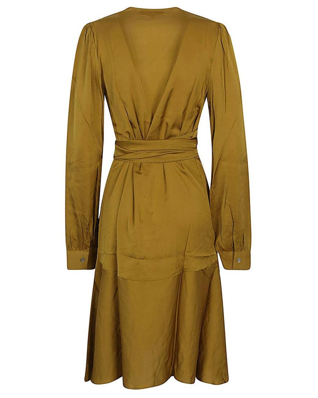 Silk95five Green Golden Ananda Silk Short Dress