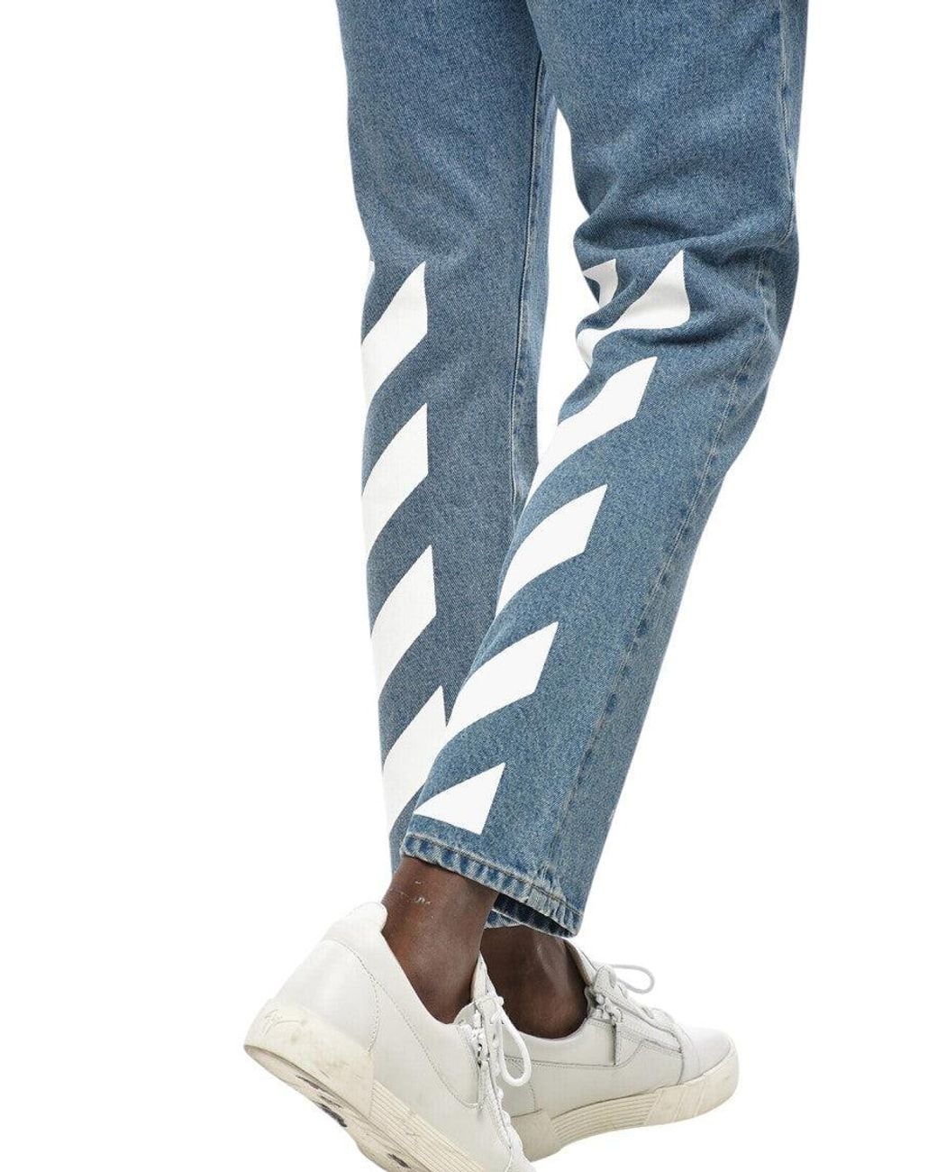 Off-White c/o Virgil Abloh Blue Mid Rise Jeans for men