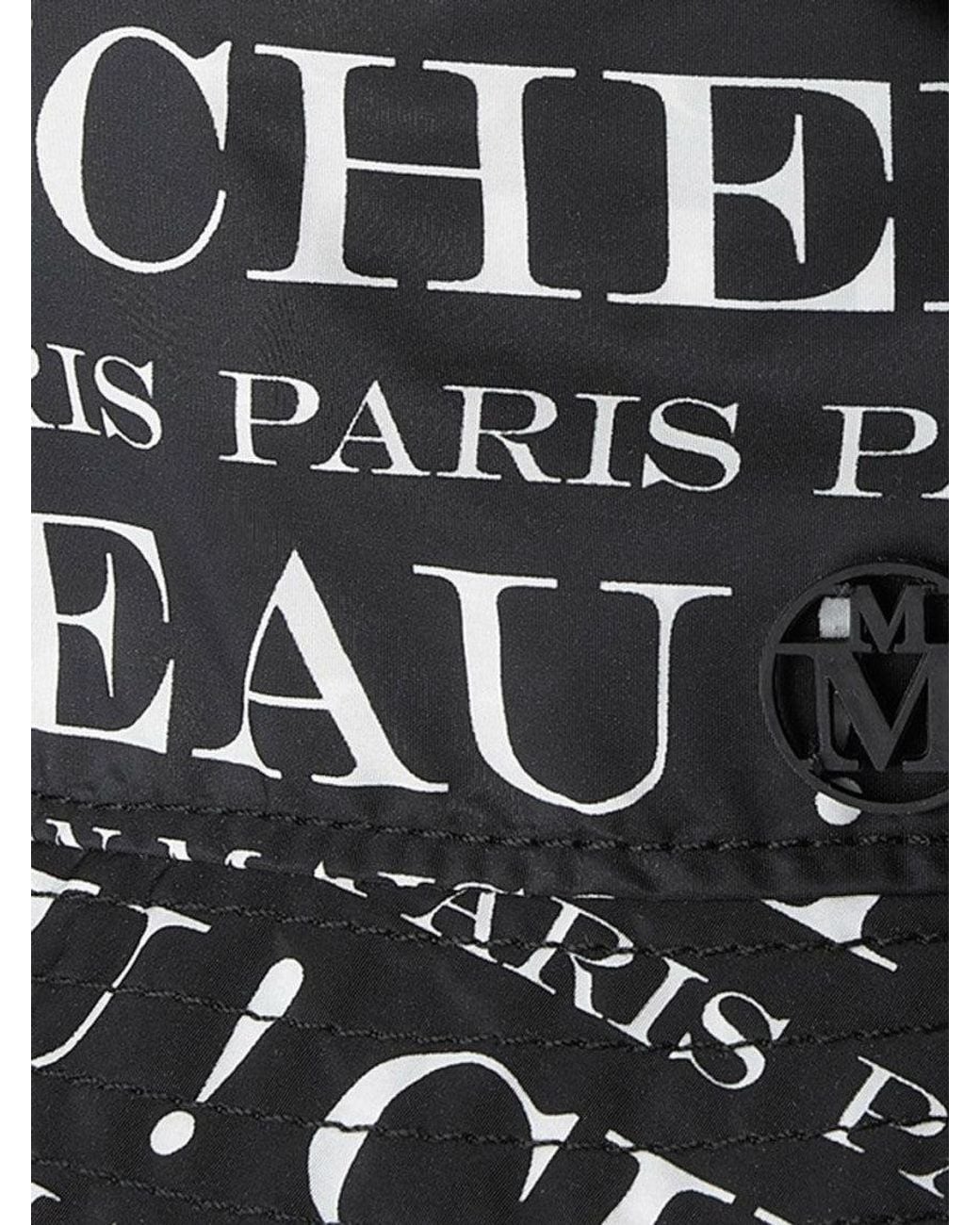 Maison Michel Black Jason Logo Bucket Hat