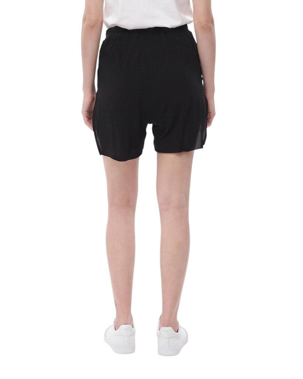 Rick Owens Black Solid Shorts