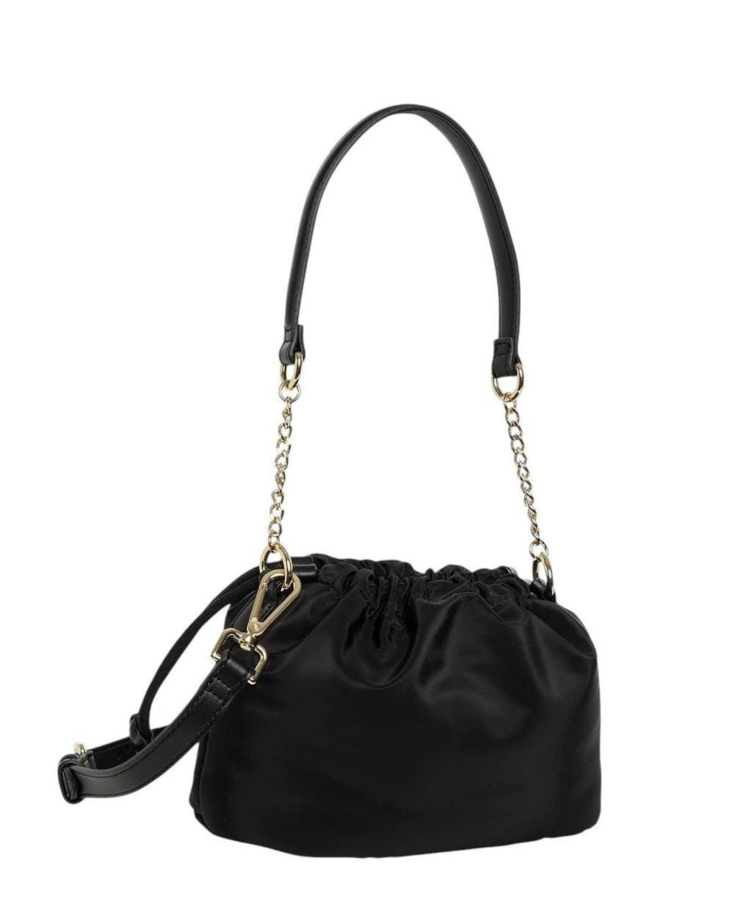 Love Moschino Black Logo Plaque Mini Bucket Bag