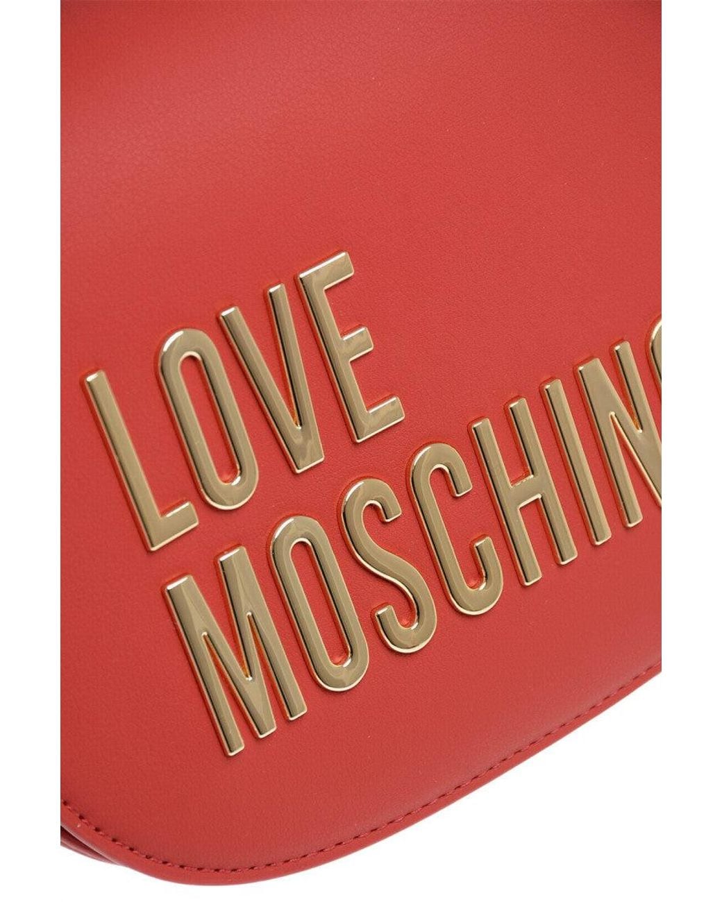 Love Moschino Red Logo Small Crossbody Bag