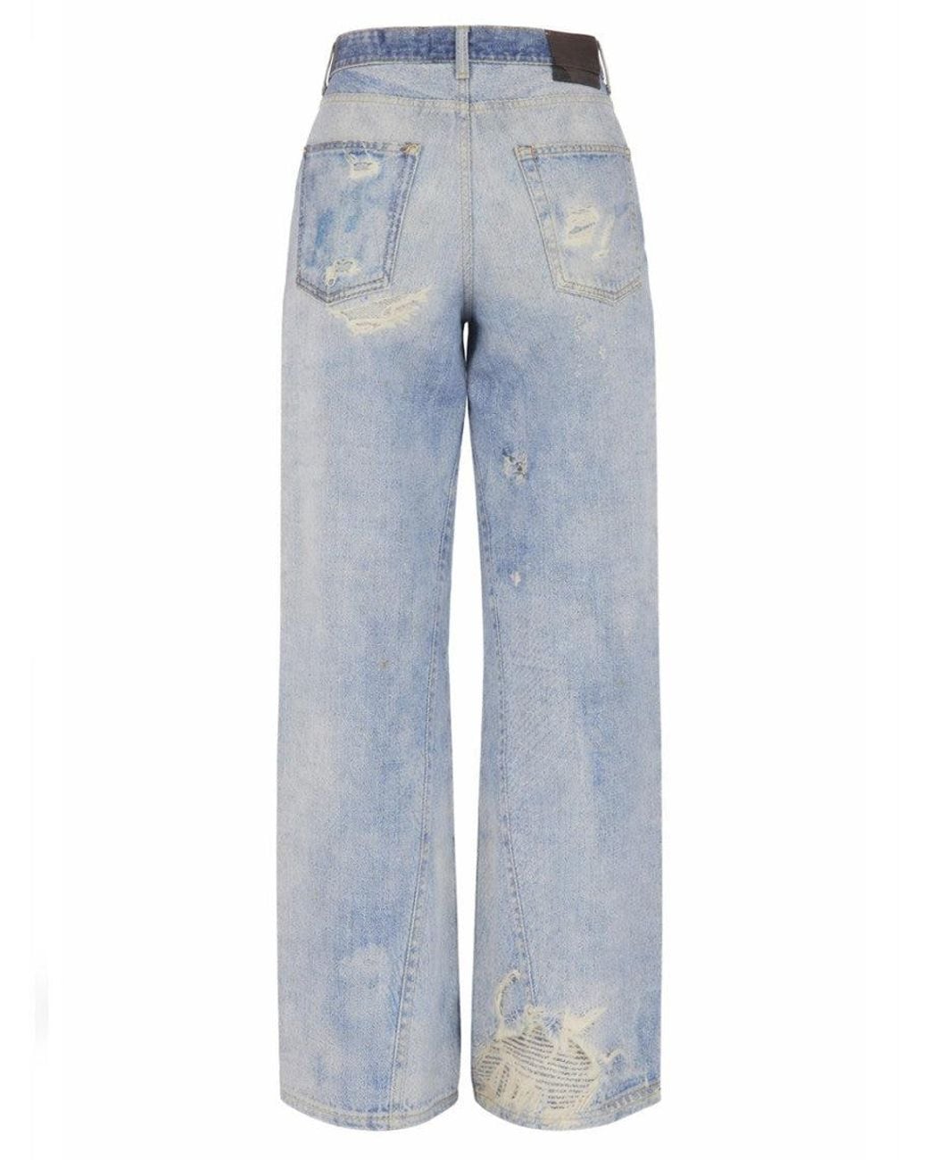 Our Legacy Blue Denim Loose High Rise Jeans