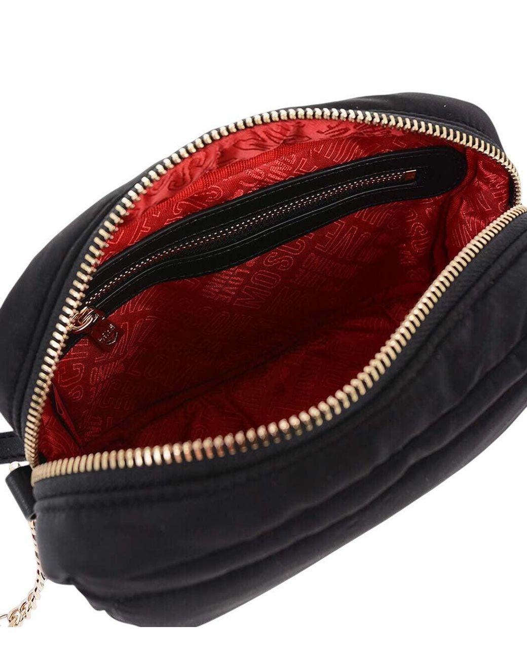 Love Moschino Black Heart Logo Small Crossbody Bag