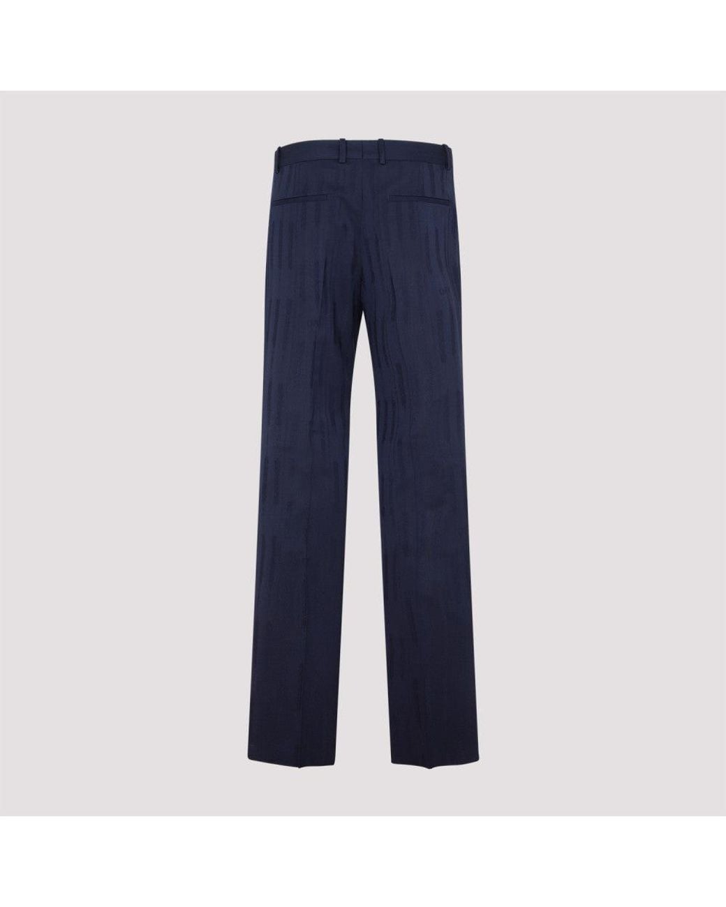 Off-White c/o Virgil Abloh Blue Jacquard Slim Pant for men