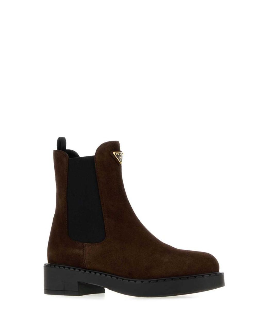 Prada Brown Logo Boots