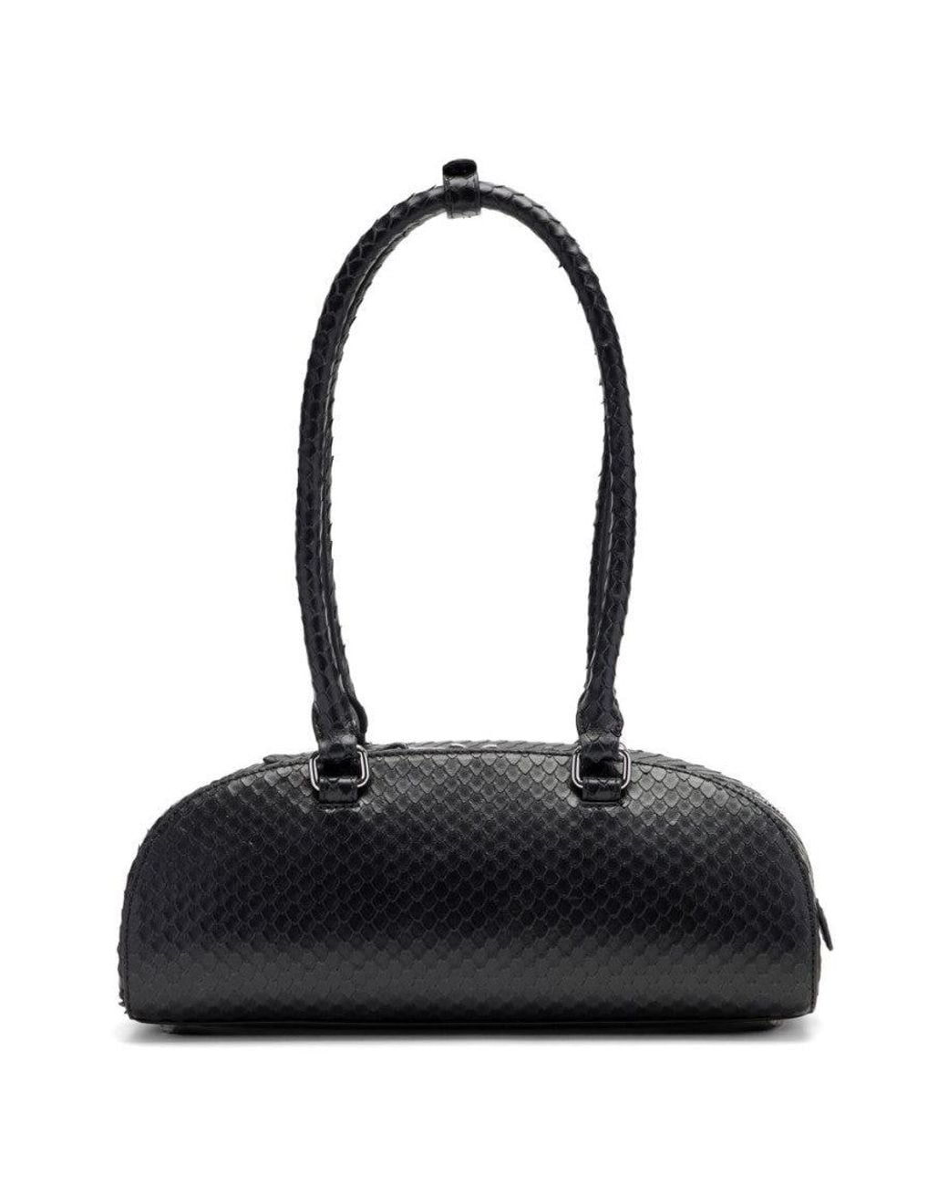 DIESEL Black 1Dr Dome-Elongated Large Shoulder Bag