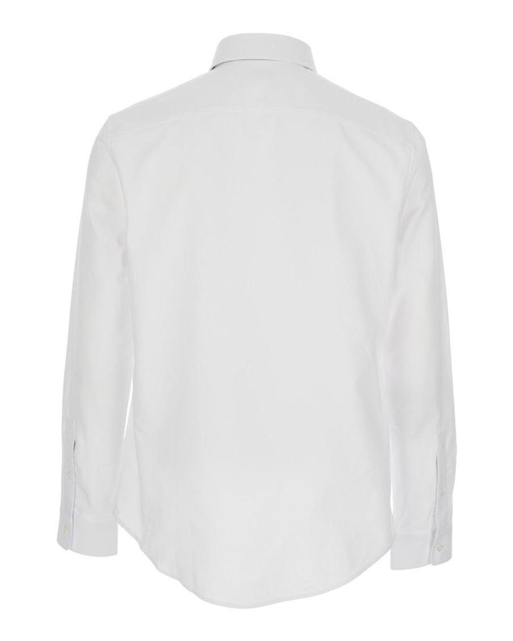 Burberry White Regular Solid Shirt for men