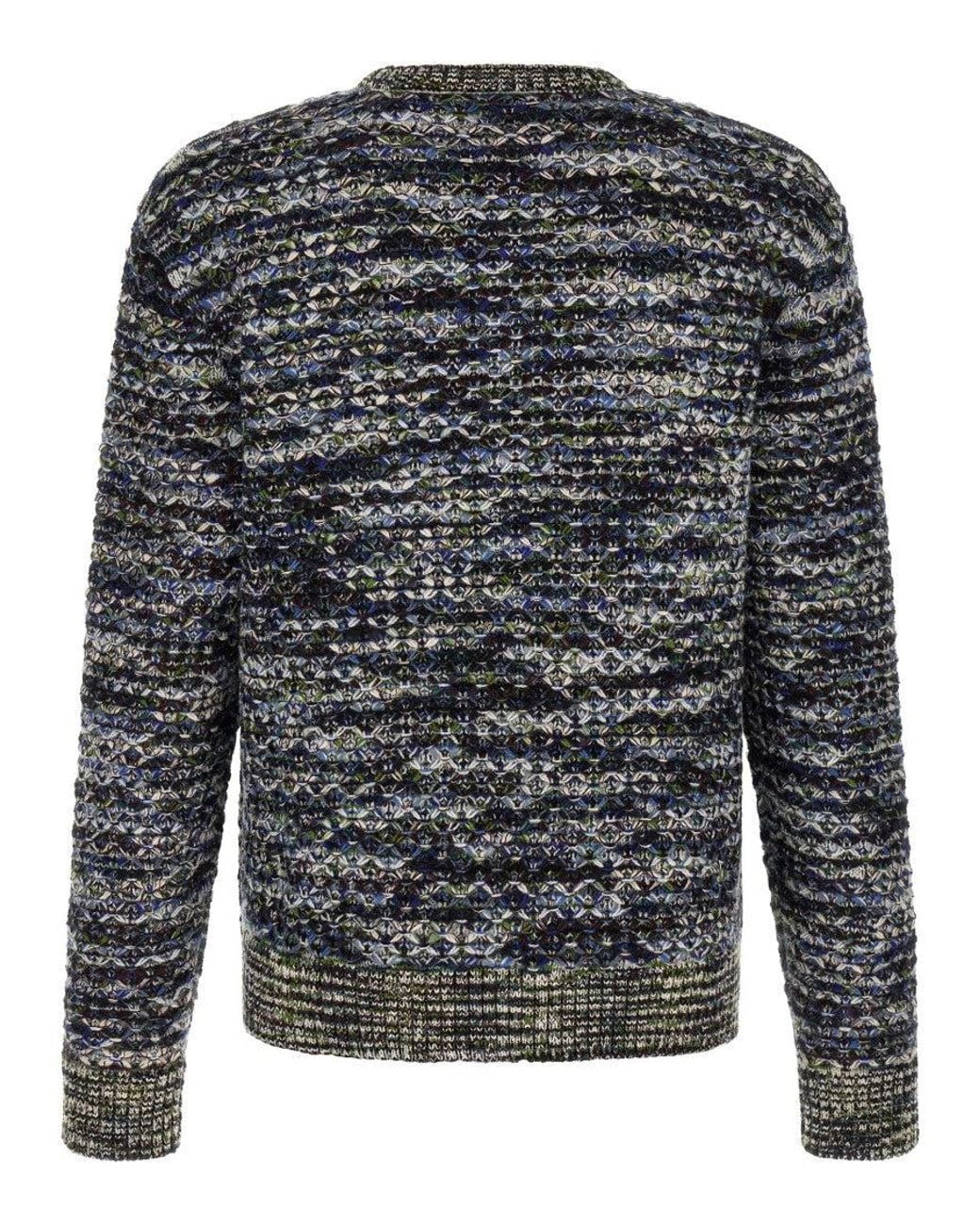 Missoni Gray Knitted Crew Neck Sweater for men