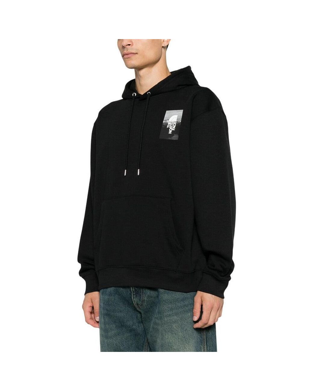 The North Face Black Graphic Logo Hoodie for men