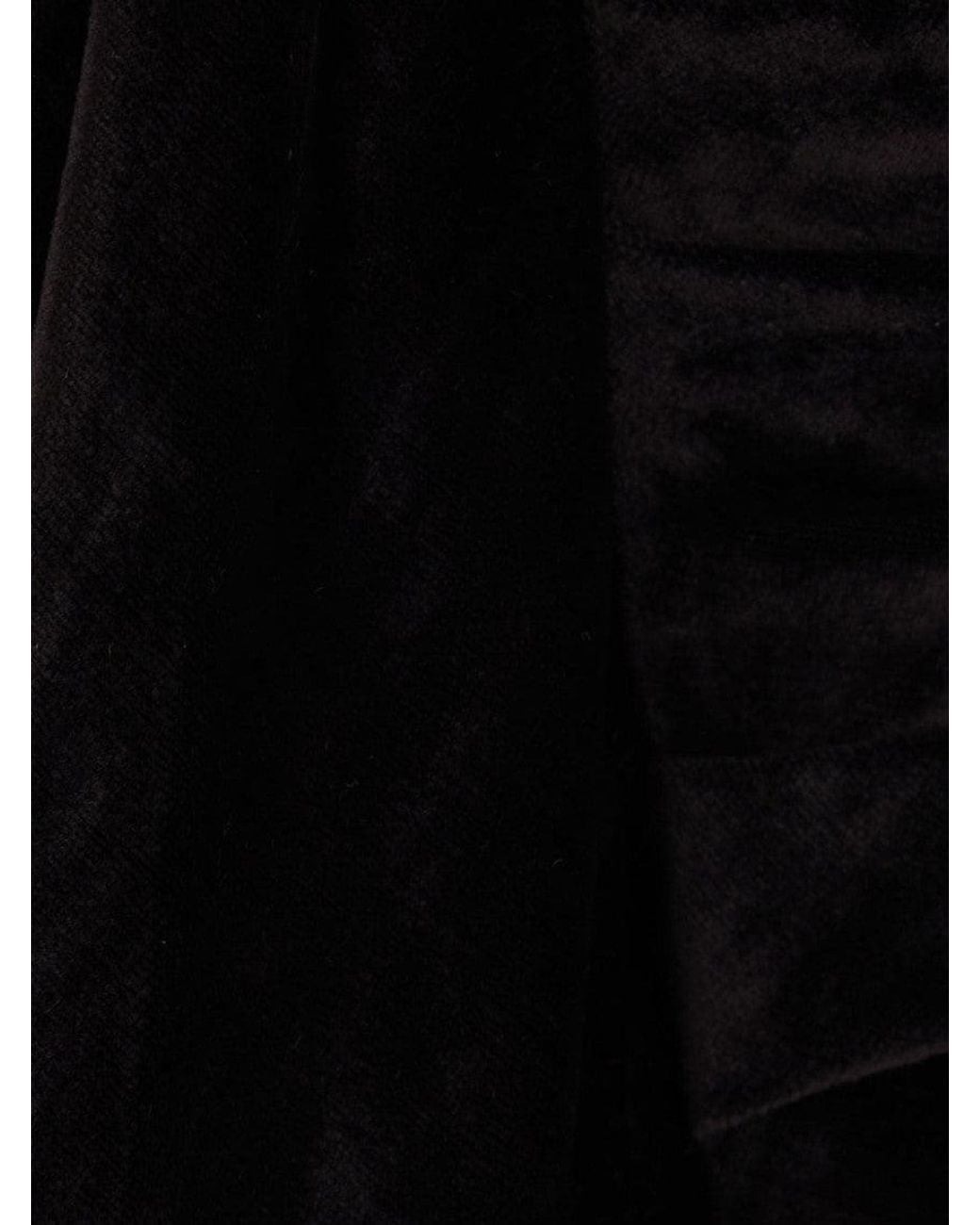 Balenciaga Black Asymmetric Velvet Dress