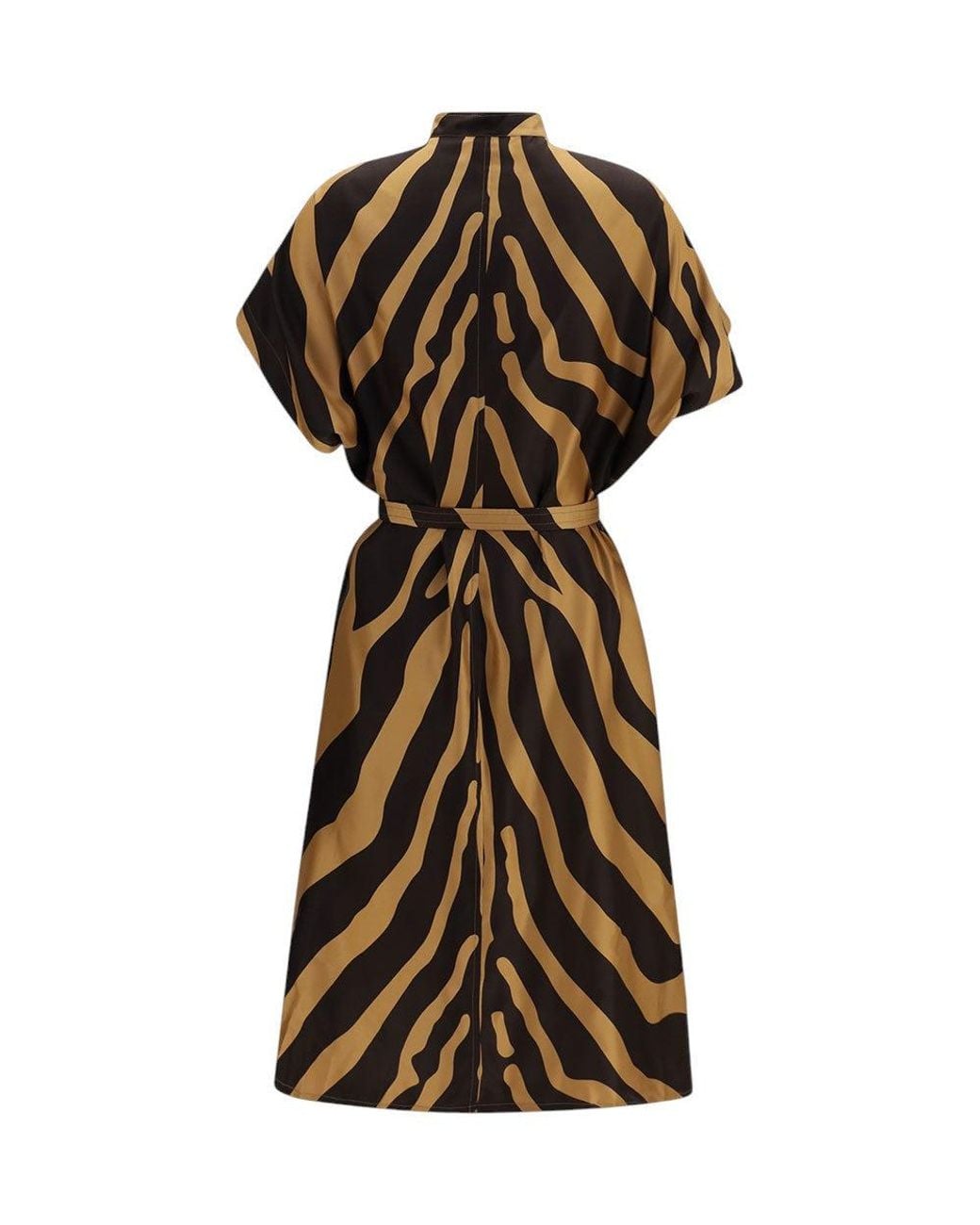 Ferragamo Metallic Animal Print Dress