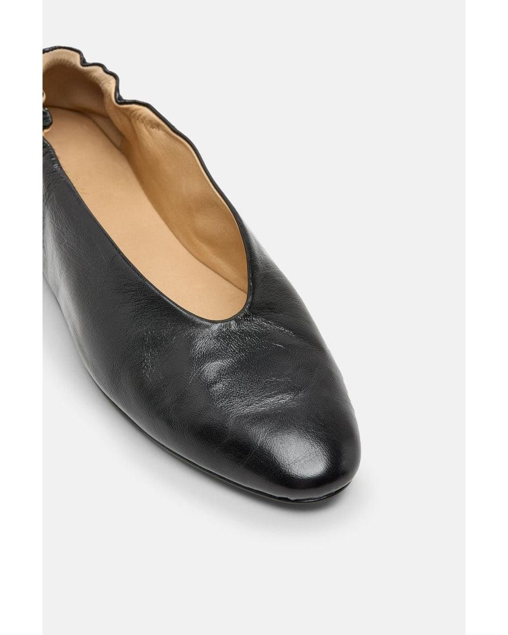 Marsèll Black Leather Ballet Flats