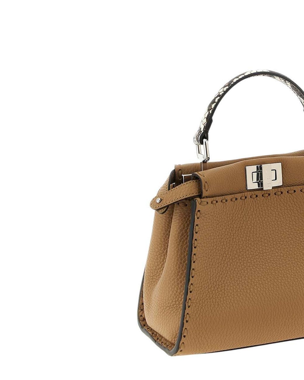 Fendi Brown Peekaboo Mini Satchel