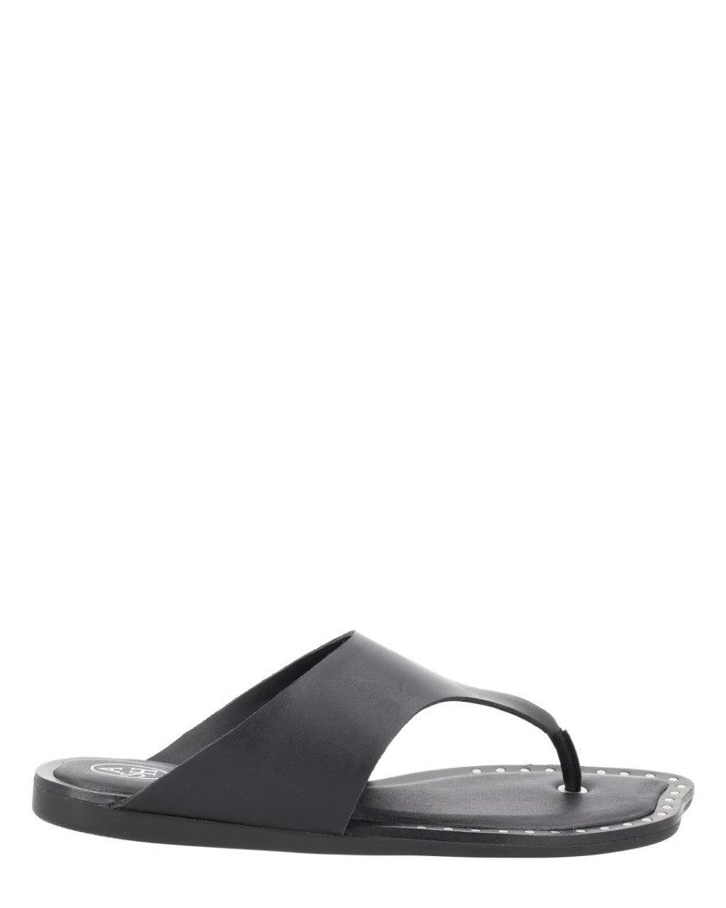Ash Black Leather Sandals