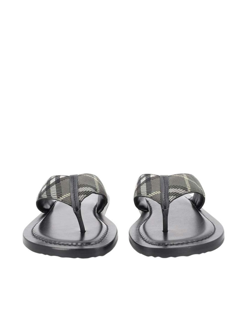 Burberry Black Checks Sandals for men