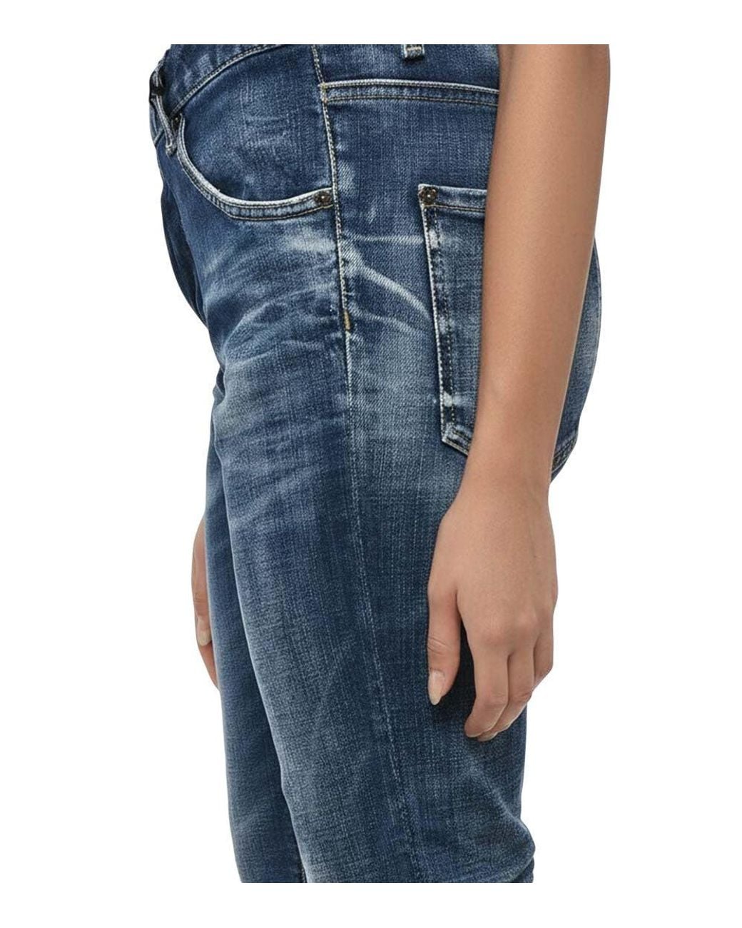DSquared² Blue Straight High Rise Jeans