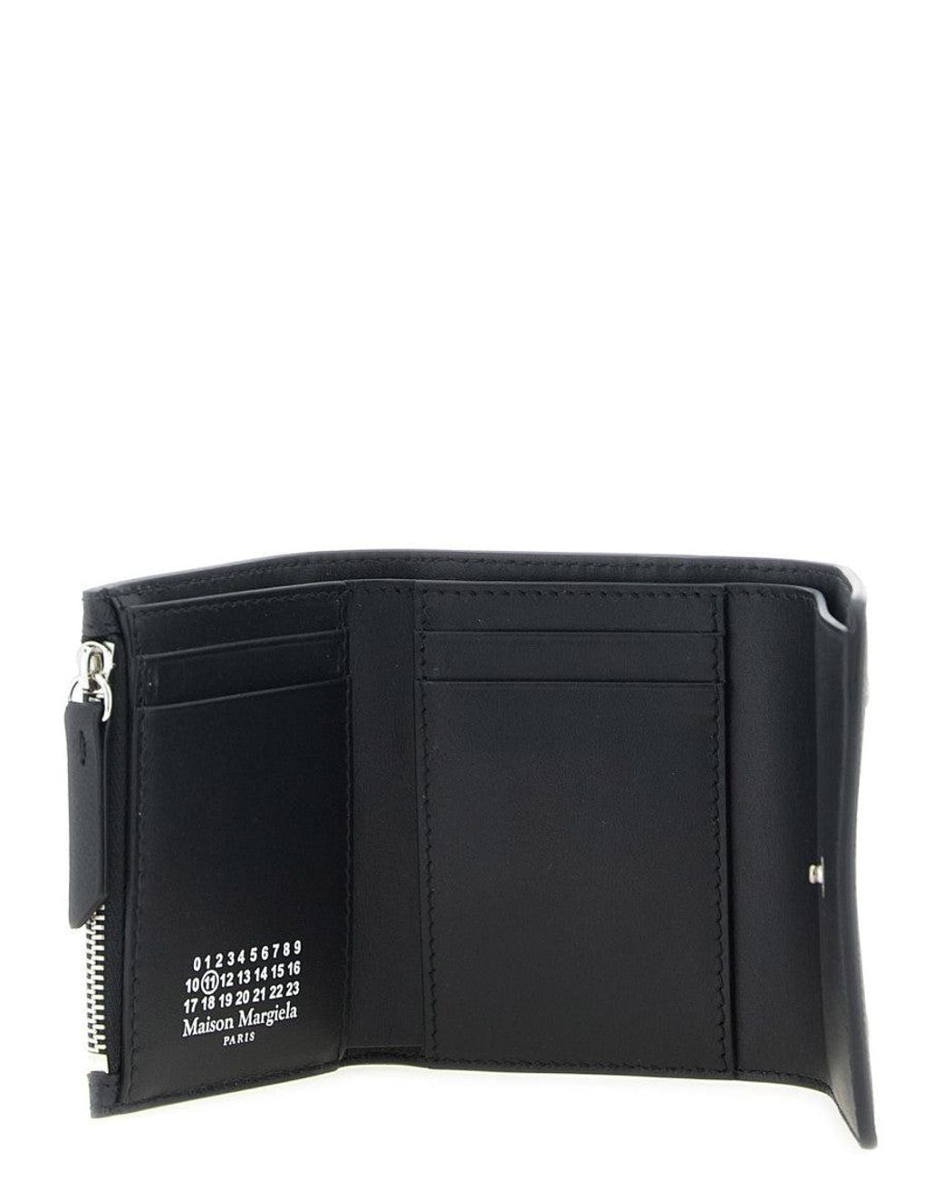 Maison Margiela Black Four Stitches Solid Wallet
