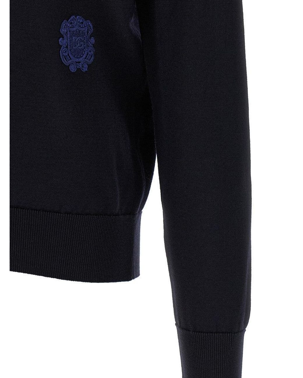 Dolce & Gabbana Blue Dolce & Gabbana Virgin Wool Turtleneck Sweater for men